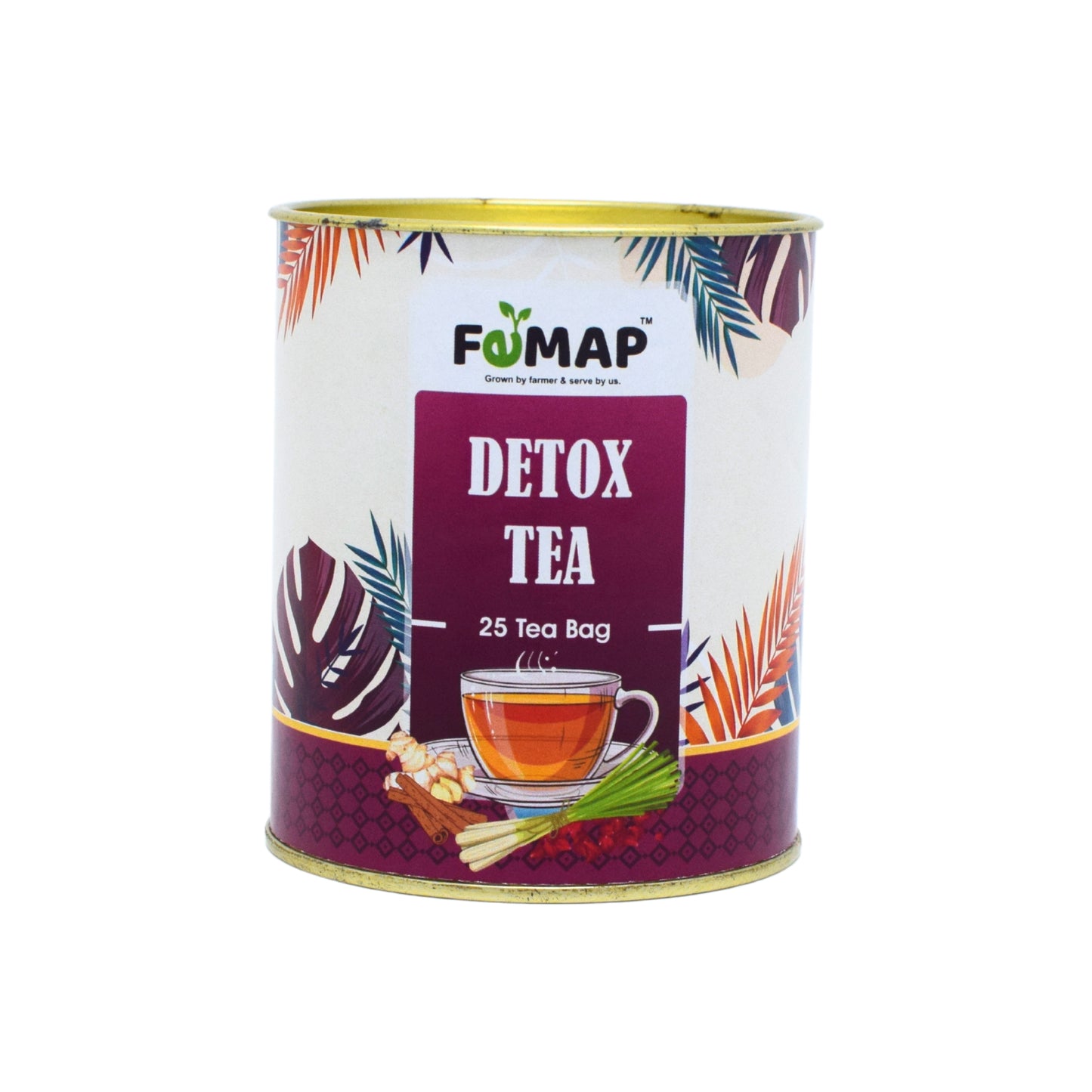 FEMAP brand detox tea herbal tea box of 5 tea bags