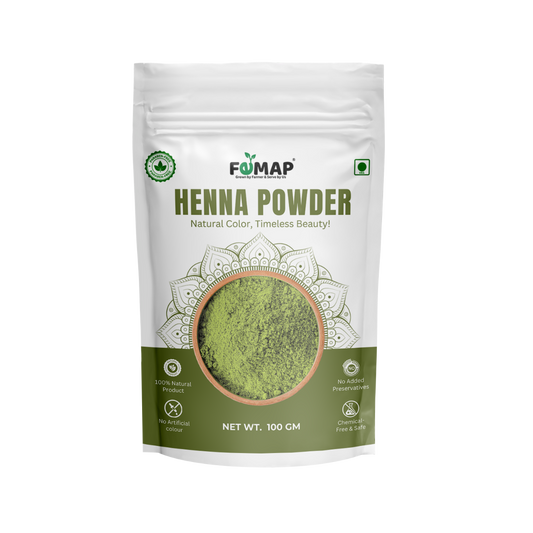 FEMAP Henna Powder – 100% natural, no artificial color, chemical-free, and safe for timeless beauty. 100 GM packaging
