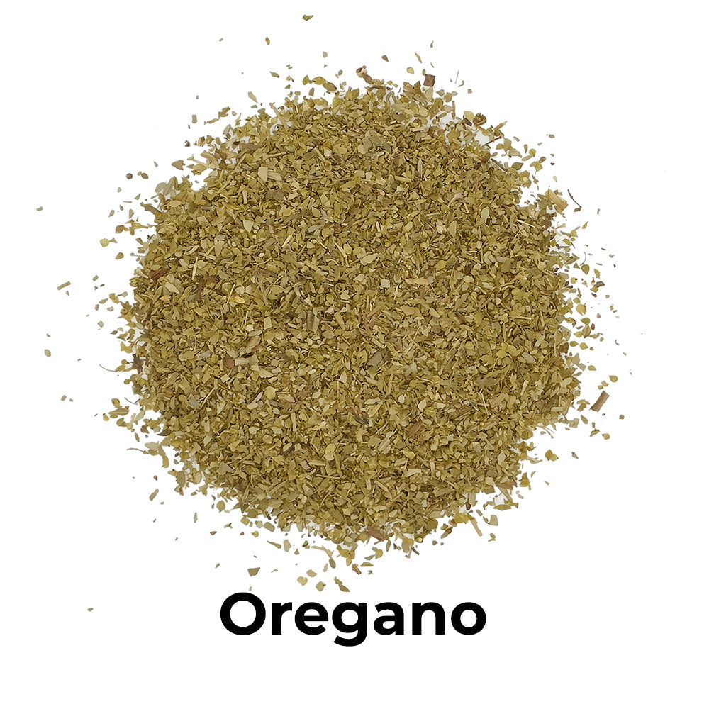 Close‑up of oregano herbs from FEMAP mixed seasonings pack