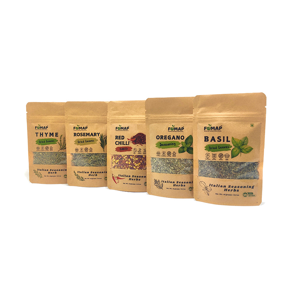 Seasonings Herbs & Spices Thyme, Basil, Chilli Flakes, Oregano & Rosemary 15gm Each | Mixed Herbs Seasonings