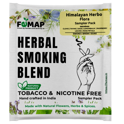 Femap Herbal Smoking Blend | Sampler Pack of 4 Herbal Smoking Blends | Minty Flora | Himayan Herby Clove | Herbo Clove