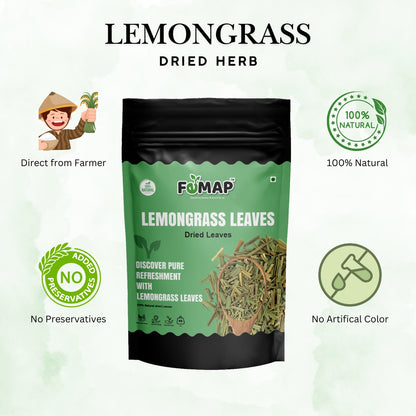 FEMAP Lemongrass Herbal Tea Loose Leaves Cut Size | Lemongrass Leaves