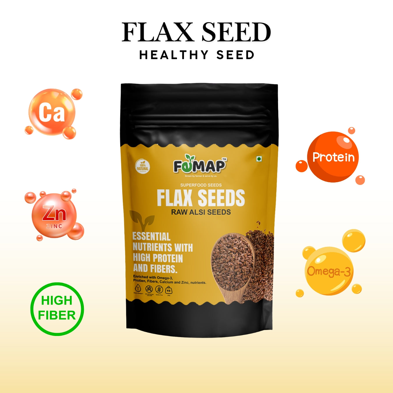 Femap Flax Seeds | Raw Alsi Seeds