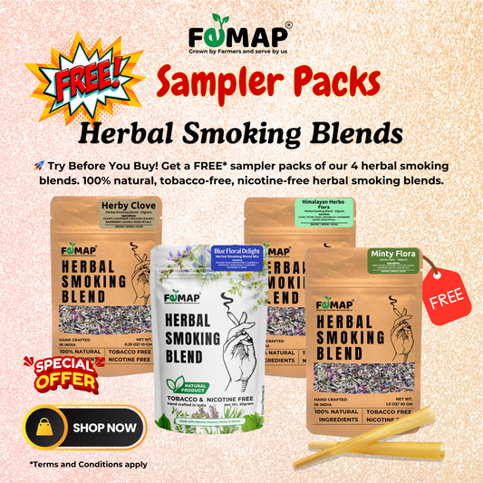 Femap Herbal Smoking Blend | Sampler Pack of 4 Herbal Smoking Blends | Minty Flora | Himayan Herby Clove | Herbo Clove