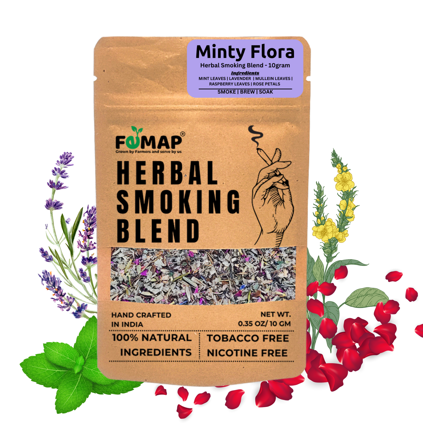 Femap Minty Flora Herbal Herbal Smoking blend | Crafted with Natural Premium Herbs and Flowers | Tobacco Alternatives