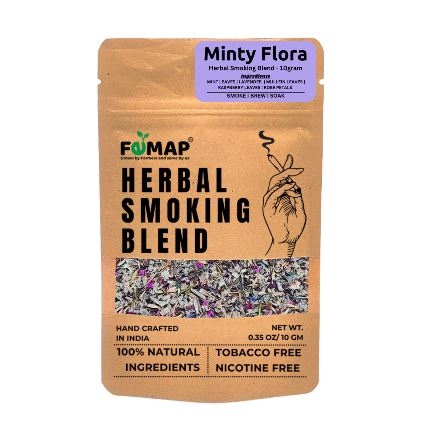 Femap Minty Flora Herbal Herbal Smoking blend | Crafted with Natural Premium Herbs and Flowers | Tobacco Alternatives