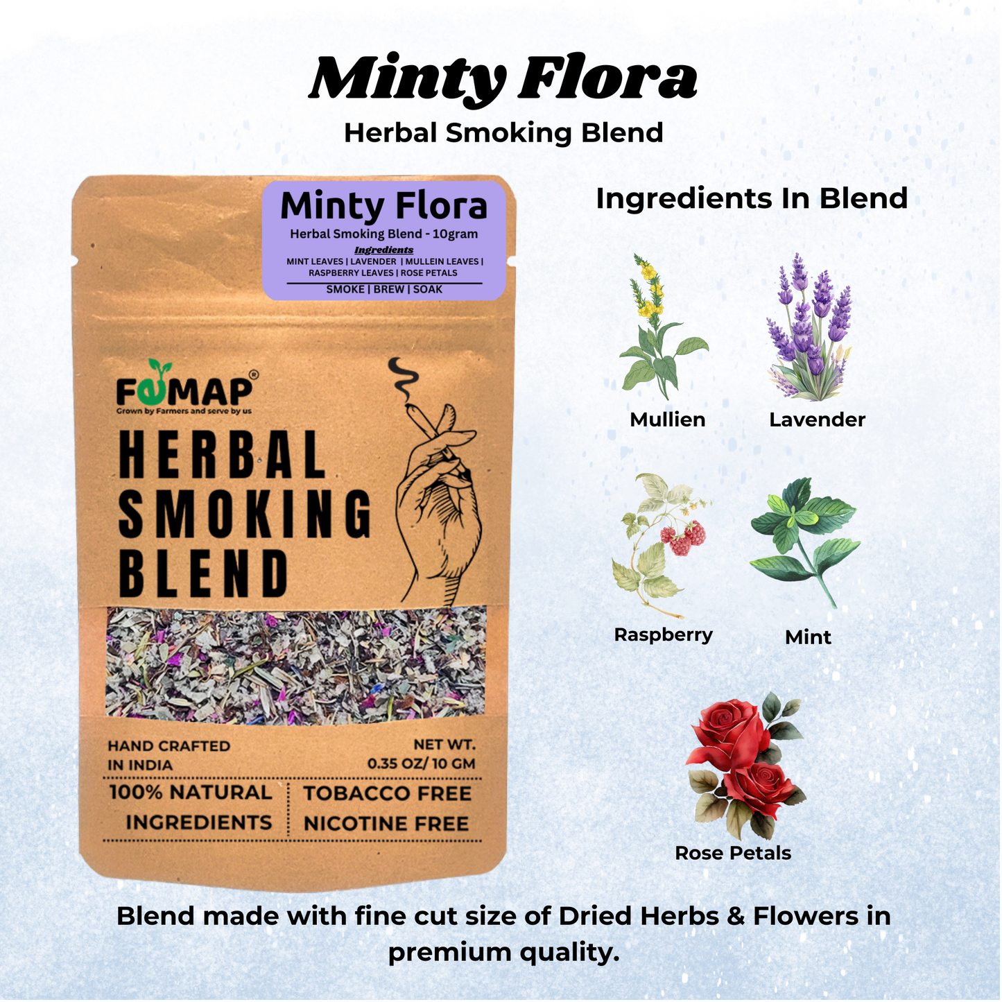 Femap Minty Flora Herbal Herbal Smoking blend | Crafted with Natural Premium Herbs and Flowers | Tobacco Alternatives