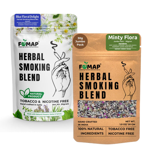 Femap Blue Flora Delight Herbal Mix 30g & Minty Flora Herbal Smoking Blend 30g Combo