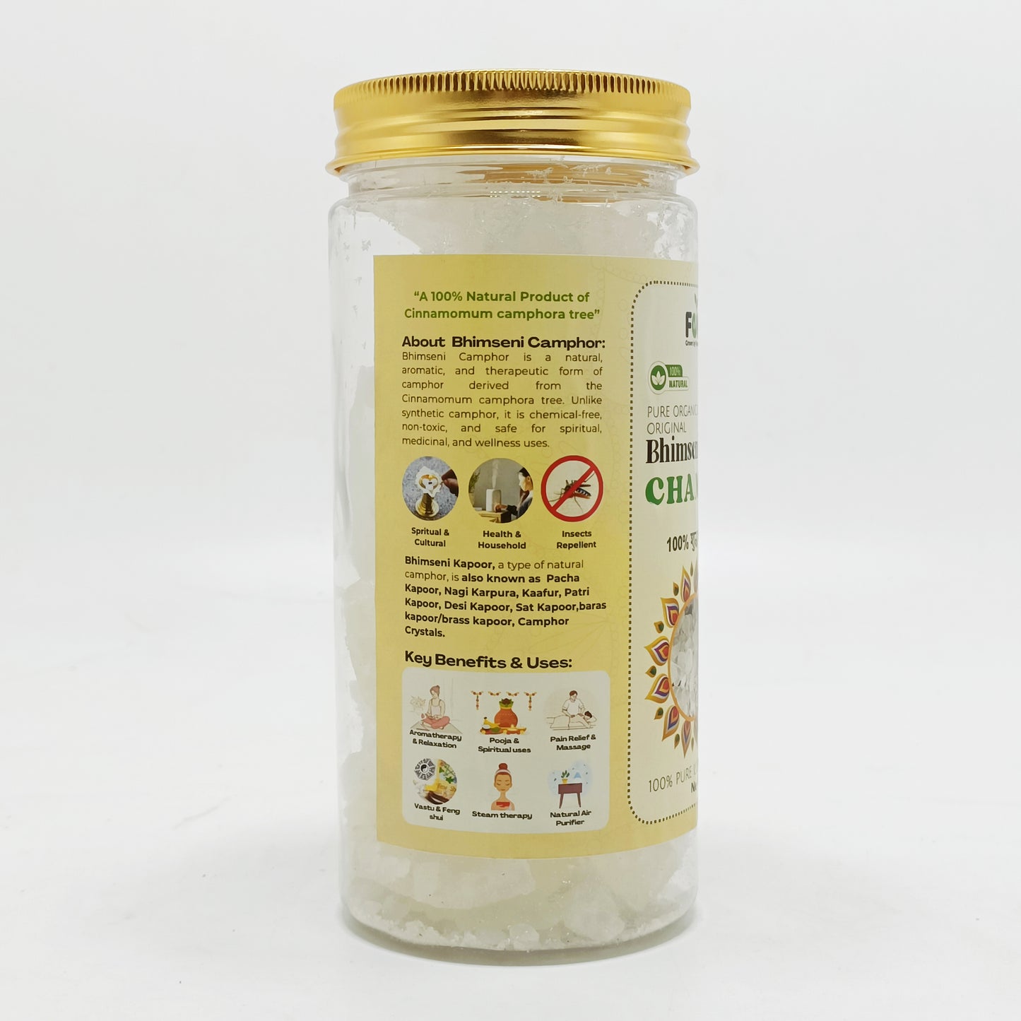 Femap Bhimseni Camphor Crystals | Pure Kapoor for Aromatherapy & Pooja