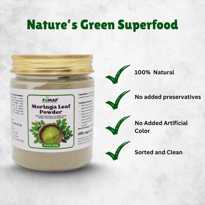 Premium Moringa Powder (Drumstick Leaves Powder) 100% Natural | Rich in Iron, Calcium & Antioxidants