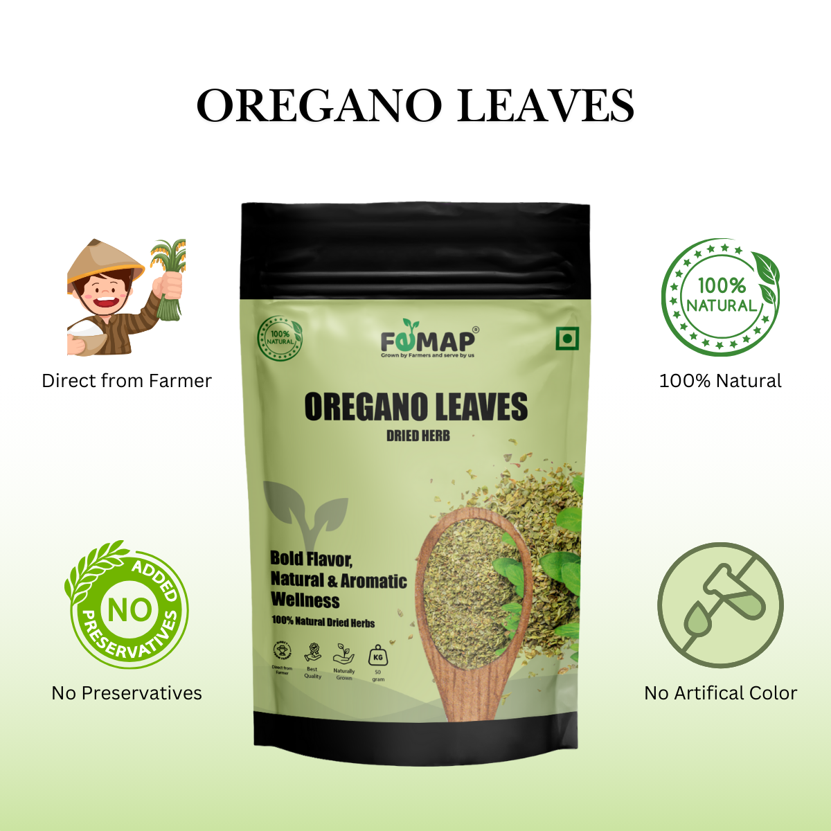 Dried Oregano Leaf (Origanum vulgare) – Natural Herbal Leaves 150gm