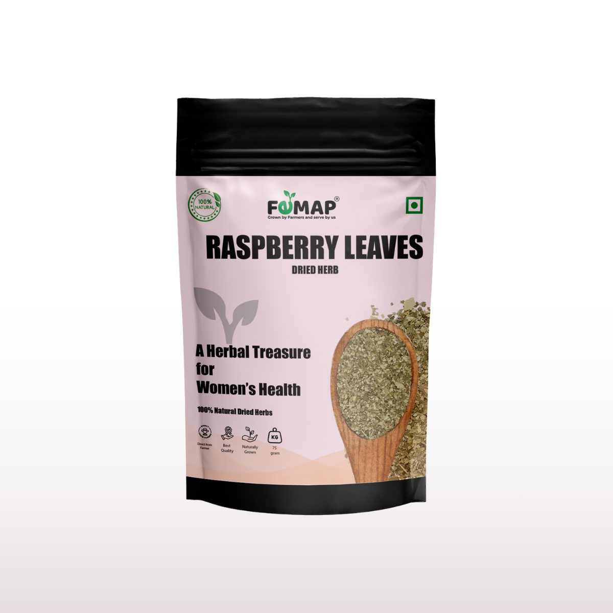 Dried Raspberry Leaves (Rubus idaeus) – 75 g | 100% Pure Herbal Leaves