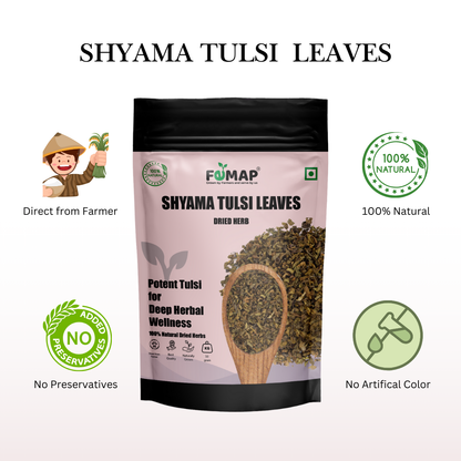 Dried Krishna/ Shyma Tulsi Leaf (Ocimum tenuiflorum) – Natural Herbal Leaves 50gm