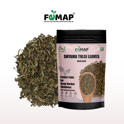 Dried Krishna/ Shyma Tulsi Leaf (Ocimum tenuiflorum) – Natural Herbal Leaves 50gm