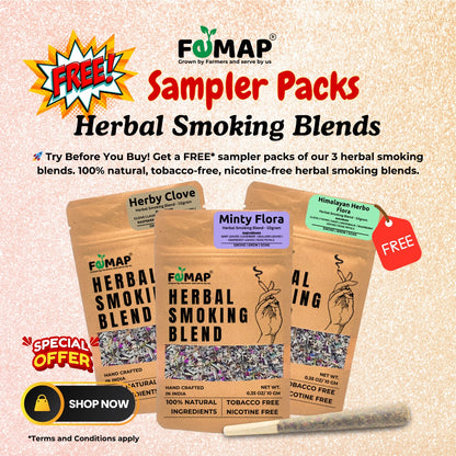 Femap Herbal Smoking Blend | Sampler Pack of 3 Herbal Smoking Blends | Minty Flora | Himayan Herby Clove | Herbo Clove Tobacco free & Nicotine Free