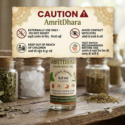 Amritdhara Roll-On usage precautions and safety information