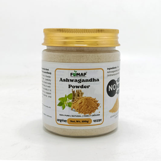 Premium Ashwagandha Powder 100% Natural | Withania Somnifera Root Powder | Stress Support Herbal Supplement | No Additives | FEMAP