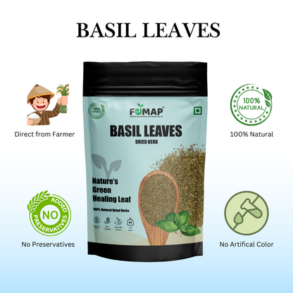 Dried Basil Tulsi Leaf (Ocimum basilicum) – Natural Herbal Leaves 100gm