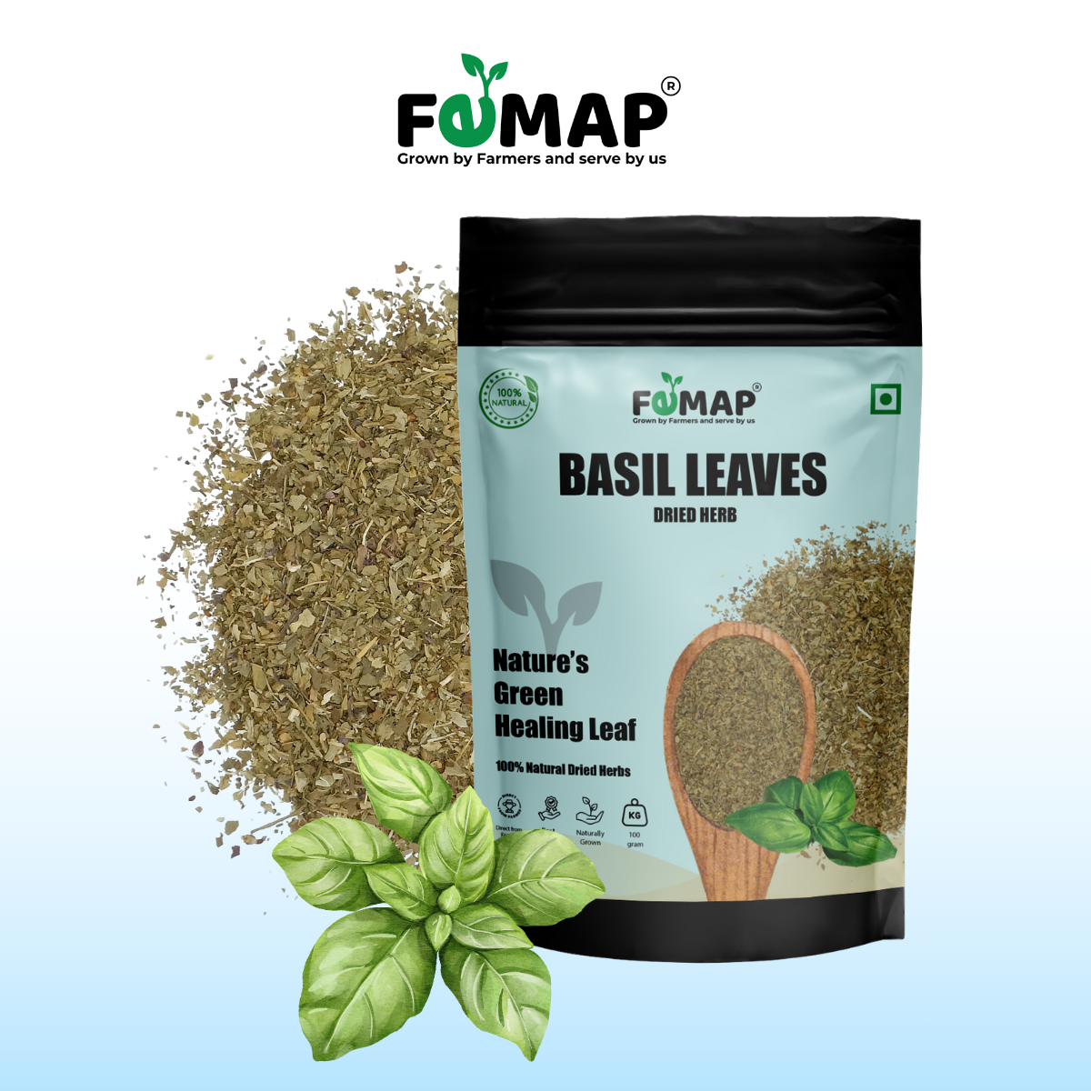 Dried Basil Tulsi Leaf (Ocimum basilicum) – Natural Herbal Leaves 100gm