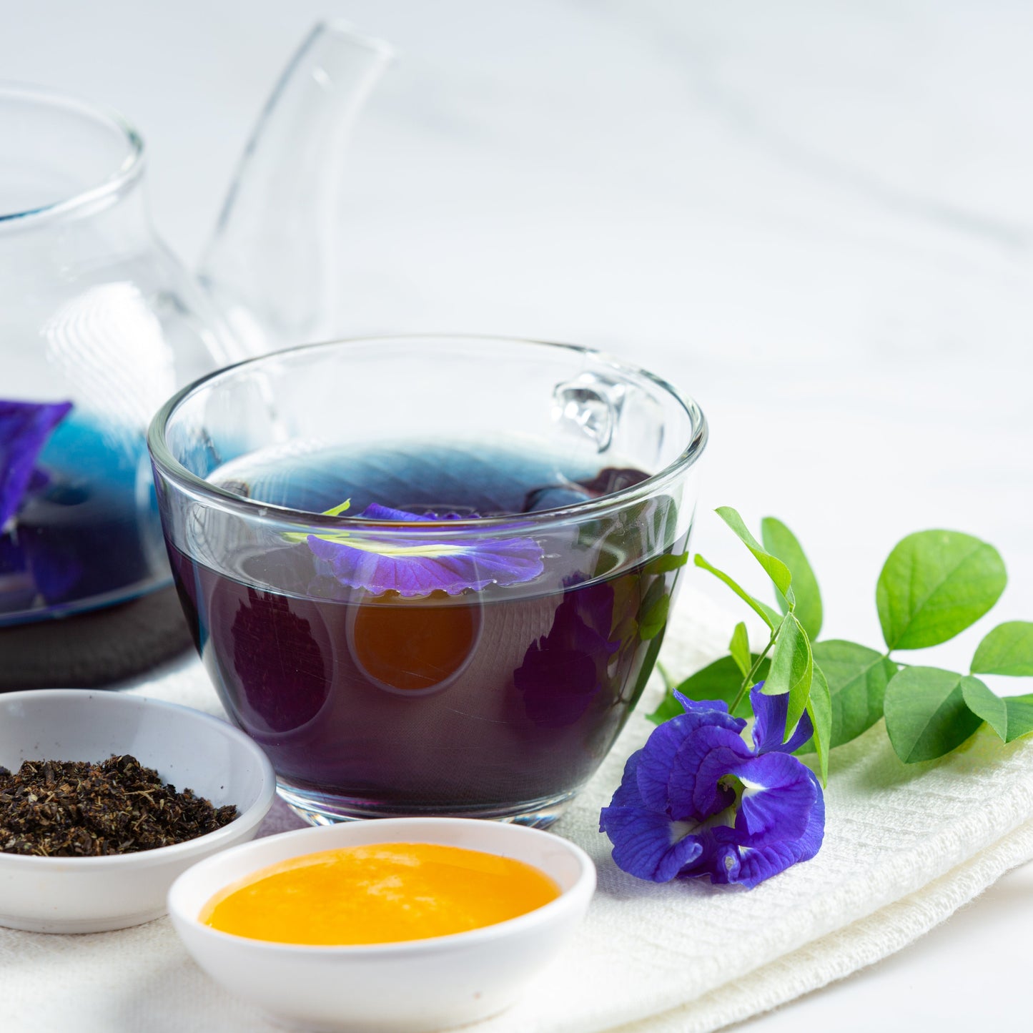 FEMAP Blue Tea | Butterfly Pea Flower Tea Bags – Vibrant Blue Herbal Tea for Wellness 30 Pyramid Tea Bags
