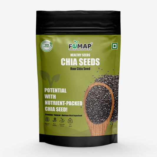 FEMAP chia seeds packaging on a white background