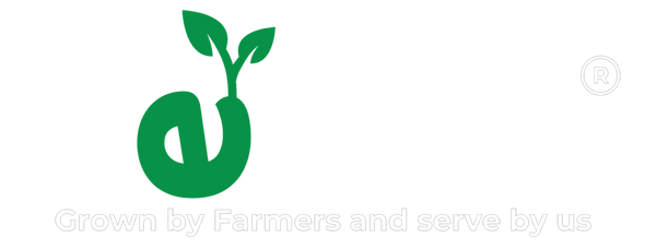 FEMAP brand logo in white color Grown by farmers and serve by us registered mark