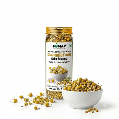 Chamomile Flower Tea – Dried Whole Flower Herbal Infusion | 50g | Femap