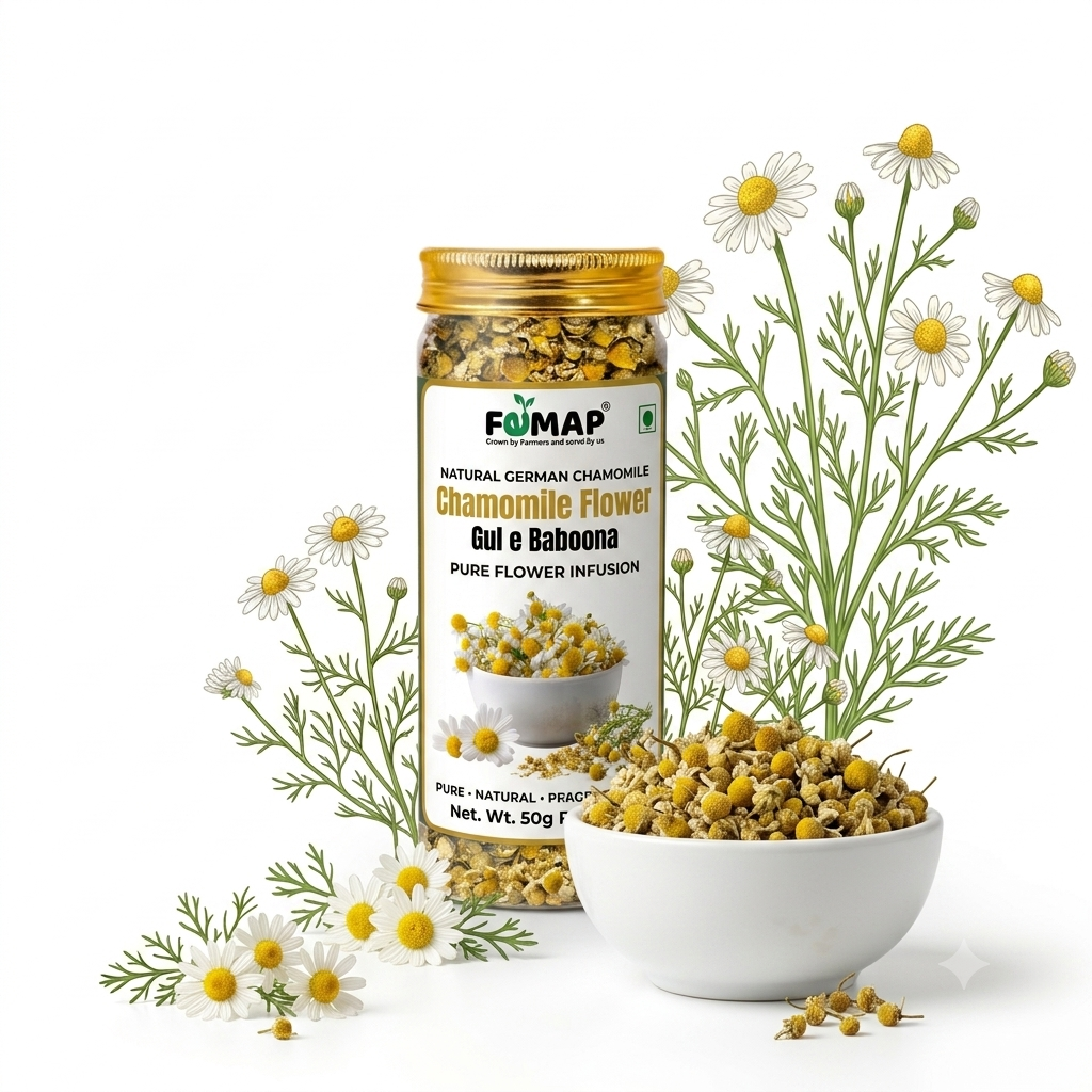Chamomile Flower Tea – Dried Whole Flower Herbal Infusion | 50g | Femap