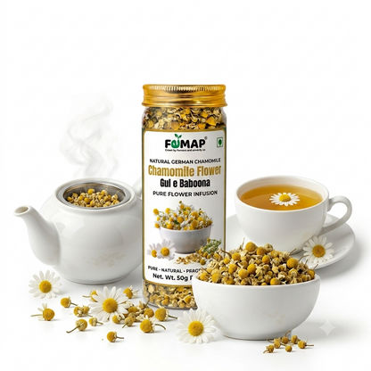 Chamomile Flower Tea – Dried Whole Flower Herbal Infusion | 50g | Femap