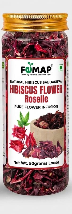 Hibiscus Flower Tea – Roselle Herbal Infusion | 50g | Femap