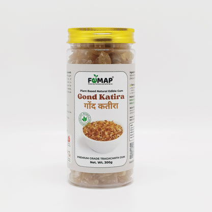 Jar of FEMAP Gond Katira on a white background