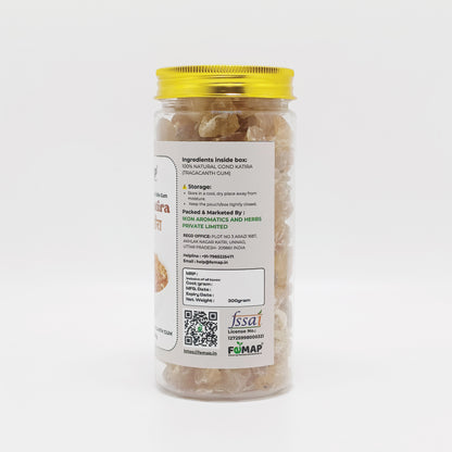 Jar of gummy bears with a label on a white background