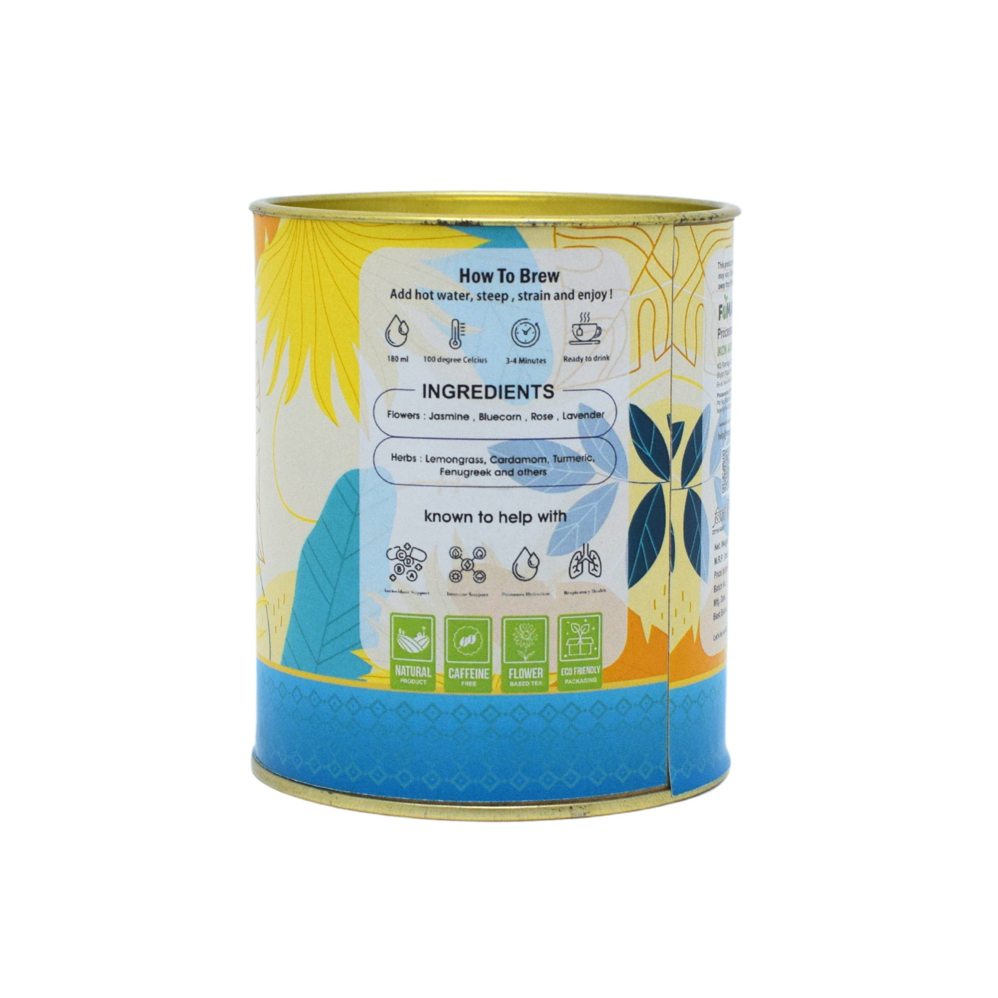 FEMAP Immunity Tea – A blend of natural herbs and flowers: lemongrass, cardamom, turmeric, fenugreek, and lavender for a healthy immune system.