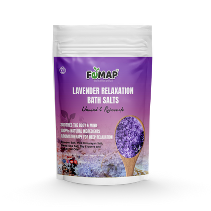 FEMAP Lavender Relaxation Bath Salts – Soothing bath salts with lavender buds and essential oils, ideal for deep relaxation.