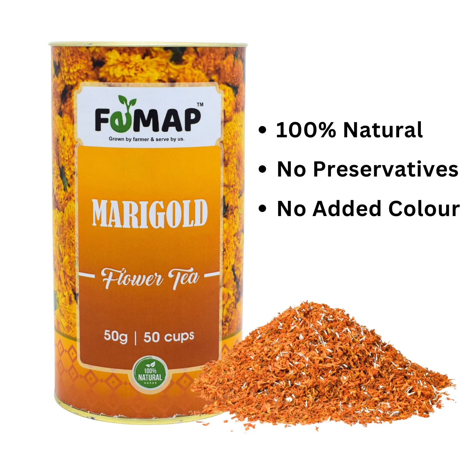 100% Natural FEMAP Marigold Flower Tea – No preservatives or added color