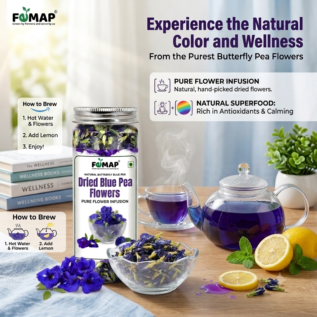FEMAP Butterfly Pea Flower Tea – Blue Herbal Infusion | 30 gm