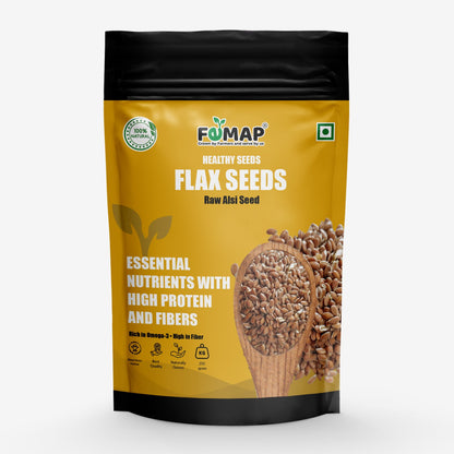 FEMAP flax seeds packaging on a white background