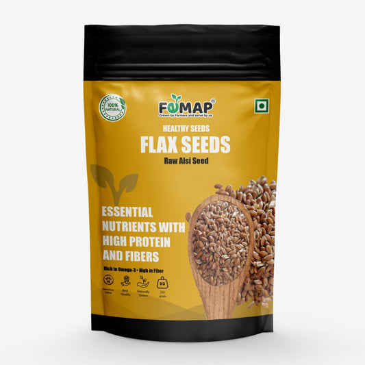 FEMAP flax seeds packaging on a white background