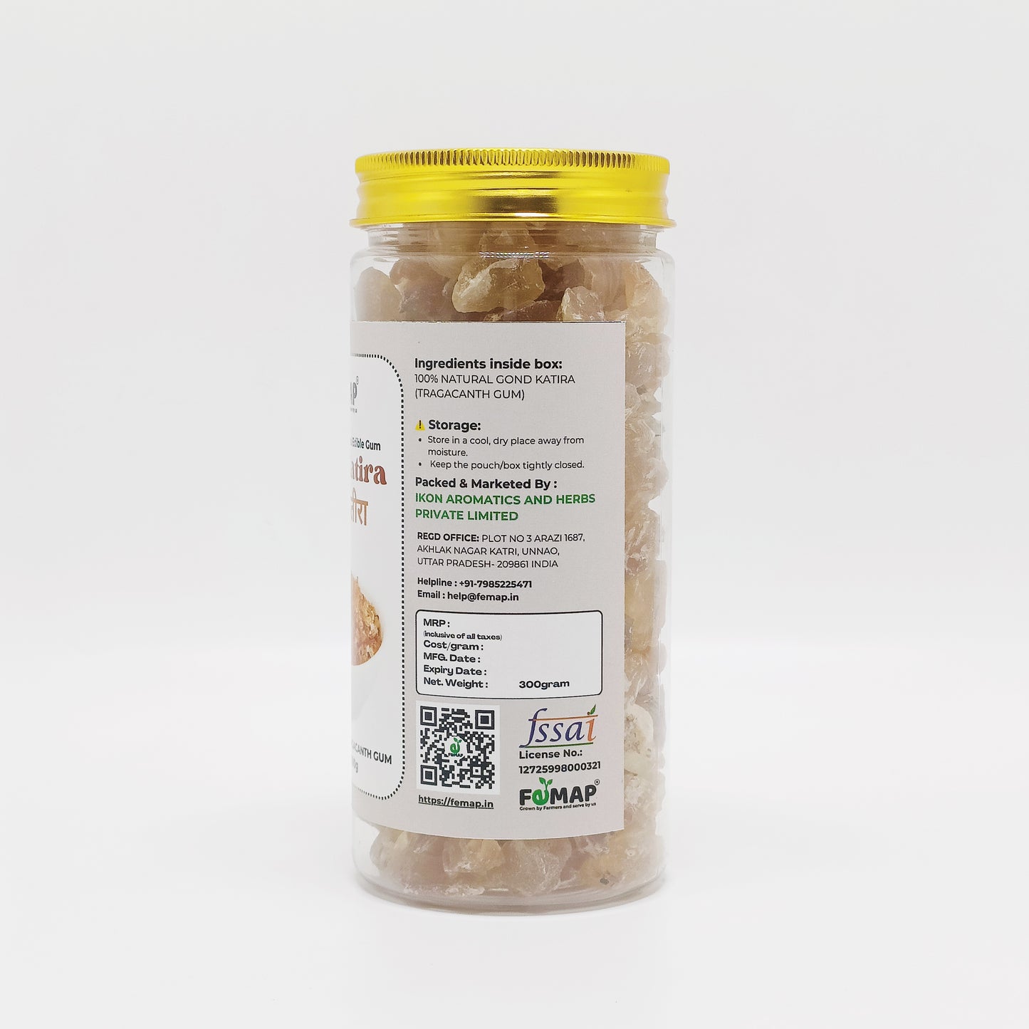 Gond Katira (Tragacanth Gum) – 100% Natural Edible Cooling Gum Crystals