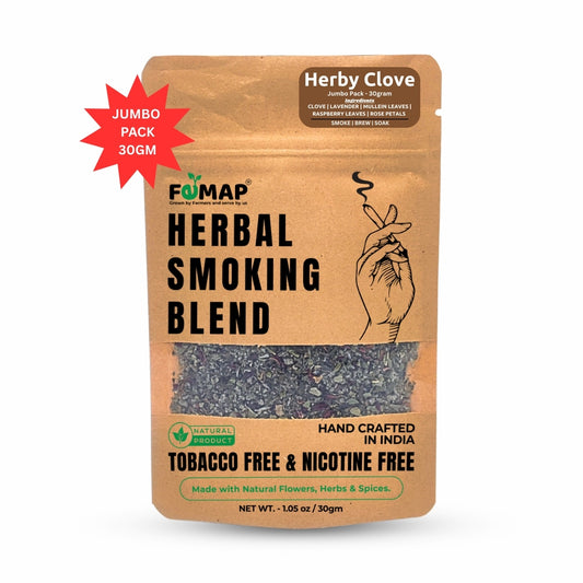 Packaging of Femap Herby Clove Herbal Smoking Blend on a white background