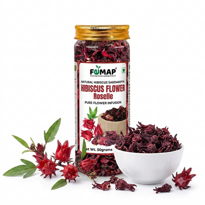 Hibiscus Flower Tea – Roselle Herbal Infusion | 50g | Femap