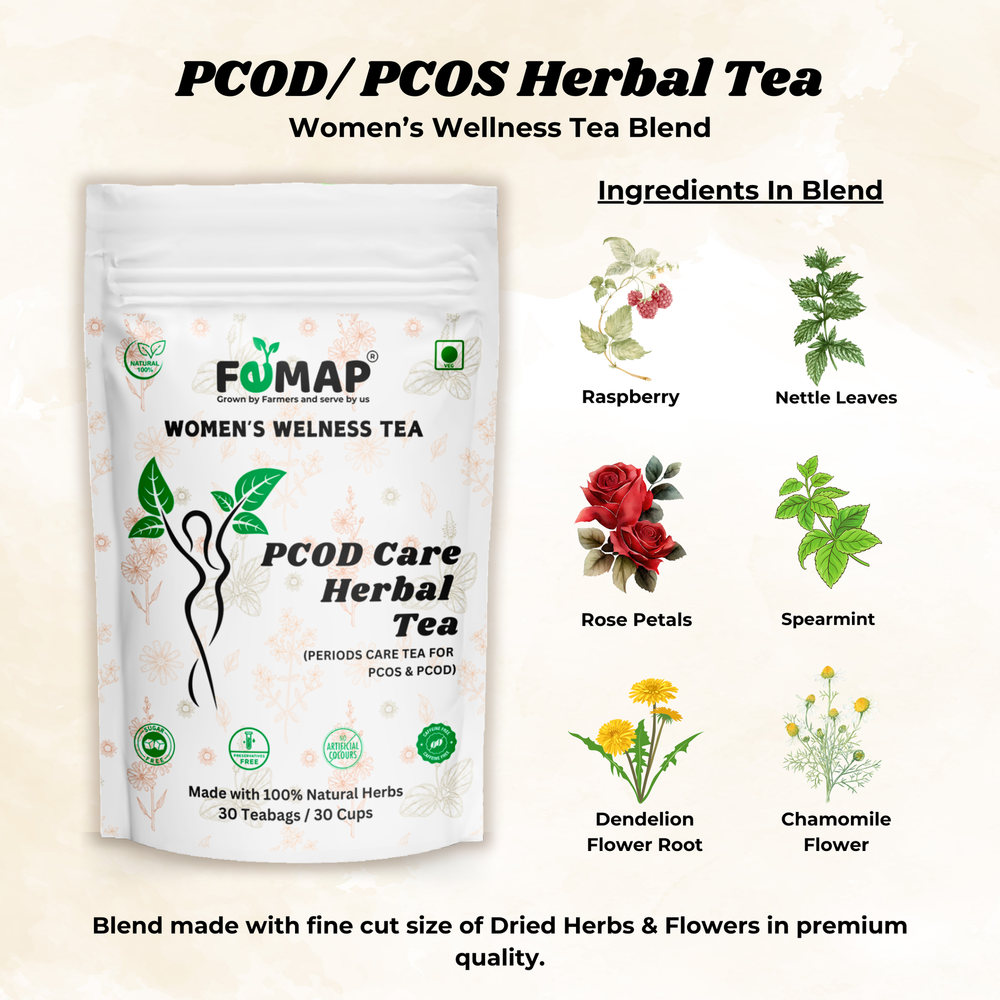 How PCOD tea helps with PCOS symptoms – hormonal balance, better digestion, liver detox, stress reduction