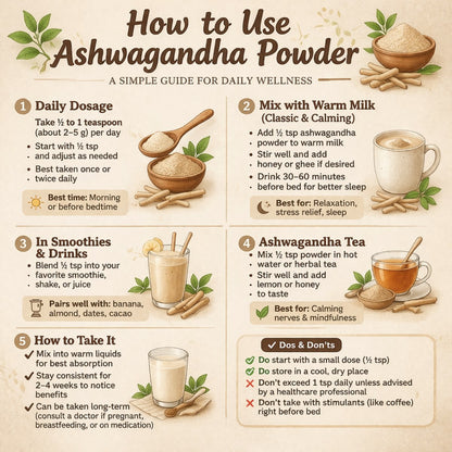 Premium Ashwagandha Powder 100% Natural | Withania Somnifera Root Powder | Stress Support Herbal Supplement | No Additives | FEMAP