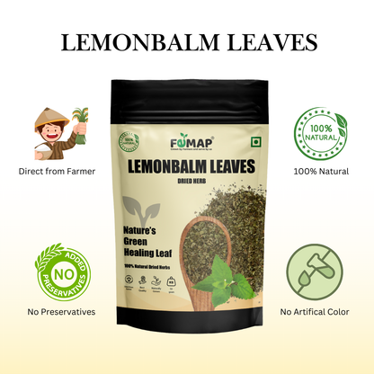 Dried Lemon Balm Leaf (Melissa officinalis) – Natural Herbal Leaves 50gm