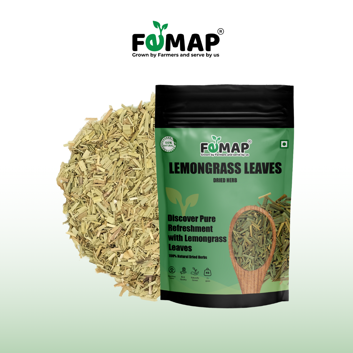 Lemongrass Leaves – Dried Herbal Lemongrass 75 g | Pure & Natural