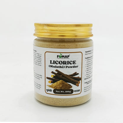 Premium Licorice Powder (Mulethi Powder) 100% Natural | Glycyrrhiza Glabra Root Powder | Herbal Support for Throat & Digestion | No Additives | FEMAP