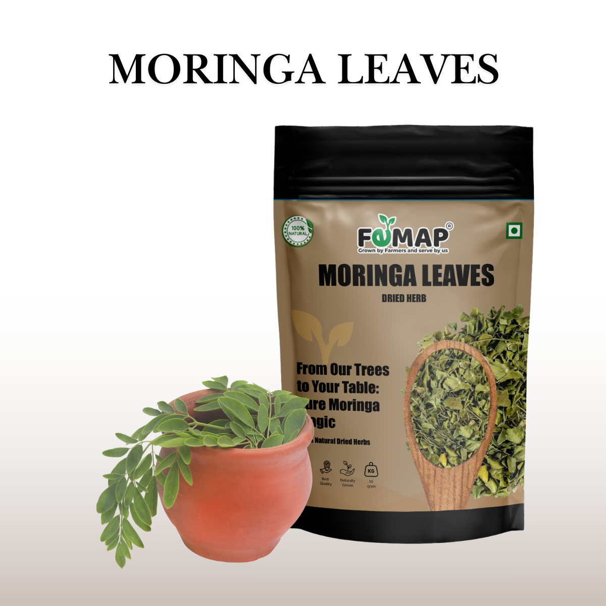 Dried Moringa Leaves (Moringa oleifera) – 100% Pure Natural Herbal Leaves 50g