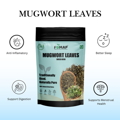 Dried Mugwort Leaf (Artemisia vulgaris) – Natural Herbal Leaves 50gm