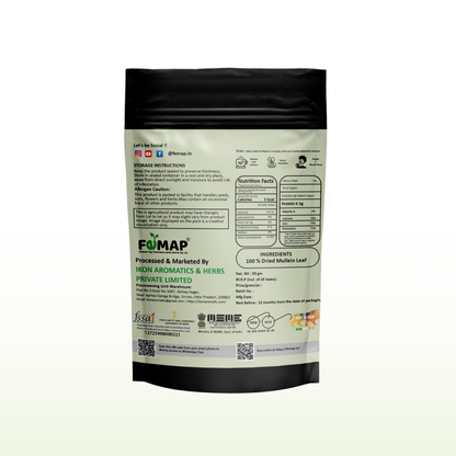 Dried Mullein Tulsi Leaves (Ocimum canum) – Pure Natural Herbal Leaves 50gm