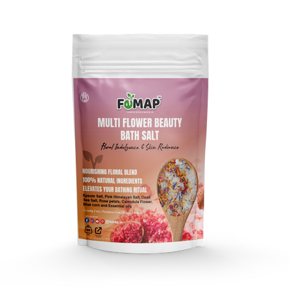 Multi Flower Beauty Bath Salt | Uplifting Flower Bath Salt | Flower Bath Soak